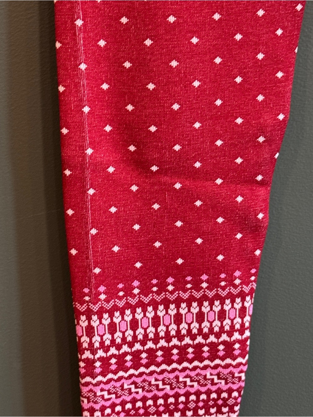 Fabletics Red Patterned High-Waist Leggings - Picture 9 of 16